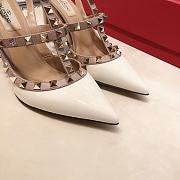 Valentino Patent Rockstud Caged Pump White 100mm - 2