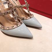 Valentino Patent Rockstud Caged Pump Light Blue 100mm - 2