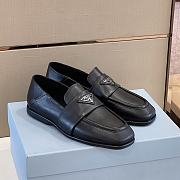 Prada Black Leather Loafers - 1