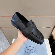 Prada Black Leather Loafers - 2