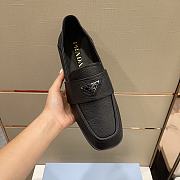 Prada Black Grain Leather Loafers - 3