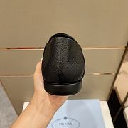 Prada Black Grain Leather Loafers - 5