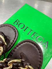 Bottega Veneta Dot Chain-braided Brown Leather Flat Sandals - 4