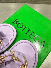 Bottega Veneta Dot Chain-braided Light Purple Leather Flat Sandals - 4