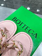 Bottega Veneta Dot Chain-braided Light Pink Leather Flat Sandals - 3