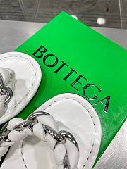 Bottega Veneta Dot Chain-braided White Leather Flat Sandals - 5