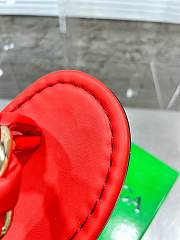 Bottega Veneta Dot Chain-braided Red Leather Flat Sandals - 5