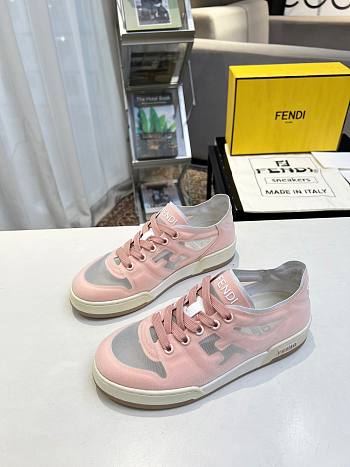 Fendi Match Pink Mesh Low Tops Sneaker