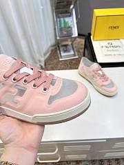 Fendi Match Pink Mesh Low Tops Sneaker - 6