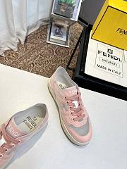 Fendi Match Pink Mesh Low Tops Sneaker - 2