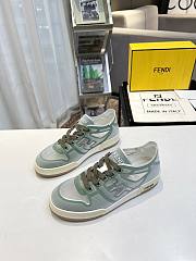 Fendi Match Green Mesh Low Tops Sneaker - 1