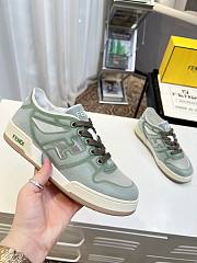 Fendi Match Green Mesh Low Tops Sneaker - 4