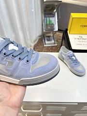 Fendi Match Blue Mesh Low Tops Sneaker - 5