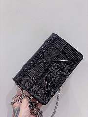 Dior Diorama Wallet On Chain Metallic Black 19 x 12.3 x 3 cm - 5