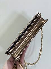 Dior Diorama Wallet On Chain Metallic Gold 19 x 12.3 x 3 cm - 4