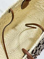 Loewe Small Anagram Basket Bag In Iraca Palm And Calfskin 38x17x13 cm - 5
