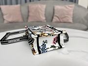 Dior Mini Book Tote Phone Bag White Multicolor Dior Petites Fleurs Embroidery  - 4