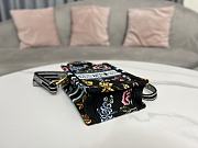 Dior Mini Book Tote Phone Bag Black Multicolor Dior Petites Fleurs Embroidery - 6
