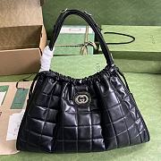 Gucci Deco Medium Tote Bag Black Leather size 43 x 28 x 8 cm - 1