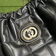 Gucci Deco Medium Tote Bag Black Leather size 43 x 28 x 8 cm - 5