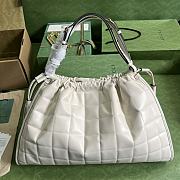 Gucci Deco Medium Tote Bag White Leather size 43 x 28 x 8 cm - 4