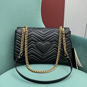 Gucci GG Marmont Medium Black Shoulder Bag 443496 size 30x20x8 cm - 2
