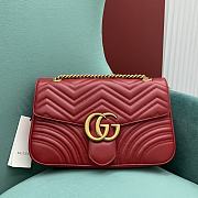 Gucci GG Marmont Medium Red Shoulder Bag 443496 size 30x20x8 cm - 1