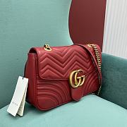 Gucci GG Marmont Medium Red Shoulder Bag 443496 size 30x20x8 cm - 2