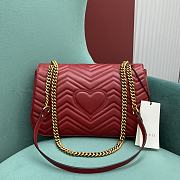 Gucci GG Marmont Medium Red Shoulder Bag 443496 size 30x20x8 cm - 3