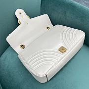 Gucci GG Marmont Medium White Shoulder Bag 443496 size 30x20x8 cm - 3