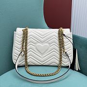 Gucci GG Marmont Medium White Shoulder Bag 443496 size 30x20x8 cm - 2