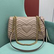 Gucci GG Marmont Medium Beige Shoulder Bag 443496 size 30x20x8 cm  - 2