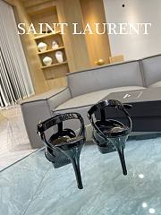 YSL Tribute Platform Sandals In Black Patent Leather 10,5 cm - 5