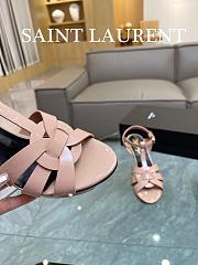 YSL Tribute Platform Sandals In Light Pink Patent Leather 10,5 cm - 6