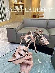 YSL Tribute Platform Sandals In Light Pink Patent Leather 10,5 cm - 3