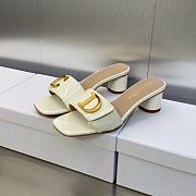 C'est Dior Heeled Slide White Patent Calfskin - 1