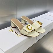 C'est Dior Heeled Slide White Patent Calfskin - 6