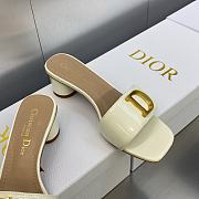 C'est Dior Heeled Slide White Patent Calfskin - 5