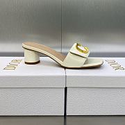 C'est Dior Heeled Slide White Patent Calfskin - 3