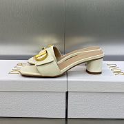 C'est Dior Heeled Slide White Patent Calfskin - 2