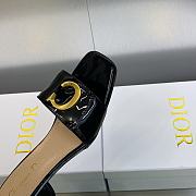 C'est Dior Heeled Slide Black Patent Calfskin - 5