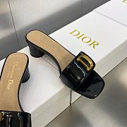 C'est Dior Heeled Slide Black Patent Calfskin - 4