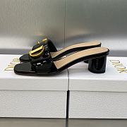 C'est Dior Heeled Slide Black Patent Calfskin - 3
