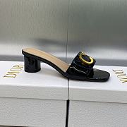 C'est Dior Heeled Slide Black Patent Calfskin - 2