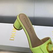 C'est Dior Heeled Slide Green Patent Calfskin - 6