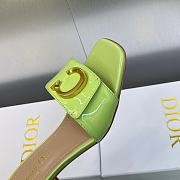 C'est Dior Heeled Slide Green Patent Calfskin - 5