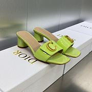 C'est Dior Heeled Slide Green Patent Calfskin - 3