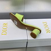 C'est Dior Heeled Slide Green Patent Calfskin - 2