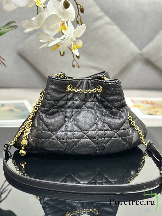 Dior Medium Ammi Bag Black Supple Macrocannage Lambskin 31x18x13 cm - 1