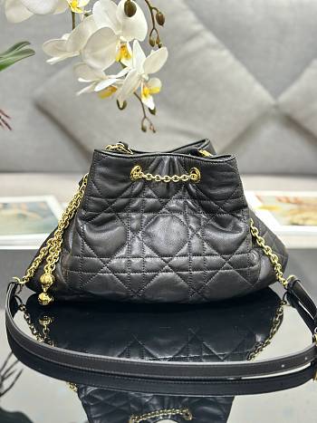 Dior Medium Ammi Bag Black Supple Macrocannage Lambskin 31x18x13 cm